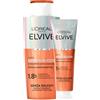 L'Oreal Paris L'Oréal Paris Kit Anticaduta Elvive Growth Booster con Balsamo da 150ml + Shampoo da 200ml Formula con Aminexil-R Niacinamide Estratto di Radice di Zenzero per Capelli Fragili - Set da 2