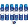 Felce Azzurra 6 x BREEZE - Deodorante spray con calce e vetiver, zero macchie sulla pelle, 0% di sali di alluminio 150 ml + 1 talco Felce Azzurra incluso 100 g