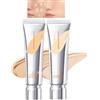 Generic Fondotinta liquido a lunga tenuta e coprenza totale, fondotinta leggero idratante a lunga tenuta, trucco viso anti-traspirazione e anti-trasferimento, coprenza impeccabile (#01 White, #02 Natural)