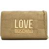 Love Moschino Borsa pochette tracolla velour sabbia