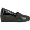 Melluso Slip-on Autunnale Donna Nera Vernice con Zeppa ed Elastico 37 / Nero