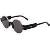 Italia Independent Occhiali da Sole MOD BROOKE 0815 COMBO 009.GLS BLACK GLOSSY 52/19/135 UNISEX