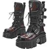 Generic Personalizzato Stivali Corti Moto Heavy Metal Versatile Mid-Polf Donna Rock Punk, Nero , 46 EU