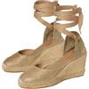 Toni Pons Sandalo Espadrillas da donna Florina con zeppa, Plati/Oro tenue, 36 EU