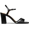 Geox D New Eraklia 80 F, sandalo con tacco da donna, Nero, 39 EU