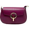 Chicca Borse Borsa Clutch Borsetta Elegante con Tracolla da Donna in Pelle (Cuoio)