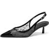 QUEEN HELENA Décolleté Effetto Pizzo Scarpe Eleganti a Punta Chiusa Donna K3706 (Nero, Sistema Taglie Calzature EU, Adulto, Donna, Numero, Media, 39)