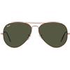Ray-Ban Occhiali da sole RB3025 AVIATOR LARGE METAL 920231 Unisex colore oro rosa lente verde taglia 55 mm