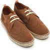 ABARCA. - Espadrillas Uomo Estate di Iuta e Pelle. Realizzata a mano in Spagna Scarpa casual originale flessibile morbida e traspirante. Modello Oxford, marrone, 45 EU