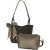 Camomilla Milano Borsa a Spalla Donna, Similpelle, Collezione Nancy, Colore Tortora