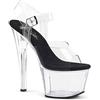 Pleaser, scarpe con tacco da donna Sky308/C/hpch, (Clr-Blk/Clr), 38 EU