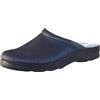 Generico Fly Flot Ciabatte Sanitarie in Pelle, Tomaia Forata, Sottopiede in Pelle Scamosciata, Blu, 42 EU