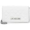 Love Moschino pochette con tracolla - Bianco argento