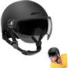 Arrovarp Mezzi Caschi Da Bici, Caschi Certificati 3C | Semicaschi Ammortizzanti Per Uomo Donna | Casco Da Bici Per Adulti Retroilluminazione | Casco Bici O Monopattino, JIDHL5S1V7S801HCBPI