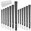 Karma Manopole da golf Jumbo Plus in velour, colore nero/bianco, confezione da 13 con 13 strisce adesive da golf