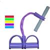 Hozora Esercitatore Gamba Gamba Tensione Multifunzionale, 4 Tubi Tirare Corda Allenamento Sit-up Pedale Fascia di Resistenza Allenatore Elastico Addome Vita Braccio Gamba Addominoplastica (Viola)