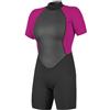 O'Neill Wetsuits - Muta da donna Reactor II con cerniera posteriore da 2 mm, nero/baccha, 4