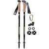 Fizan Compact 4 bastoncini da trekking - ultraleggeri, backpacking, thru bastoncini da trekking, regolabili, pieghevoli, vestibilità personalizzata, impugnature in sughero, bastoncini da passeggio in
