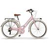 Via Veneto Bazam Via Veneto the Original - Bicicletta Donna City Bike Elegance Lady 28" Cambio a 6 Velocità, Taglia 50, Bici Retrò Vintage, Made in Italy, Rosa Diva | VV605AL