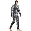 POOSR 5 MM Neoprene Scuba Diving Neoprene Surf Camouflage Pesca Subacquea Mute per Subacquea con Cappuccio 2 Pezzi Attrezzatura Subacquea,XXL