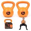 Phoenix Fitness, Coppia di Kettlebell per allenamento cardio e di forza, per casa e palestra, allenamento fitness per bodybuilding e sollevamento pesi, Arancione chiaro., 8KG Pair