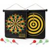 Generico Bersaglio Magnetico Freccette 15'' Doppio Lato 37x43 cm - Gioco Tiro a Segno con 6 Dardi Magnetici Sicuri - Bersaglio Arrotolabile da Appendere - Gioco Bambini e Adulti per Casa, Ufficio e Allenamento