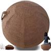 WTZHHK 9 Colori Palla per Lo Pilates/Sedia da Ufficio Copri 55/65/75cm, 2 PCS Kit di Ricambio per Spina a Sfera per Esercizi, Resistente alla Sporcizia Pilates Yoga Copri (Nessuna Palla)(Brown,75cm)