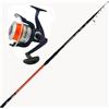 globe fishing Canna Pesca surfcasting STORIONE SILURO SPIGOLA ORATA scogliera + Mulinello Mare