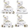 RAVEN Profession 4in1 Inline Skates Pattini in linea Triskates Pattini a rotelle/da ghiaccio per bambini e adulti regolabili (Black, 31-35 (20,5cm-23cm))