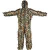 ERZU Ghillie Suit, tuta mimetica , foglia leggera in due pezzi, abbigliamento da caccia traspirante, camuffamento bosco, cerniera design camouflage giacca per caccia, , uccelli selvatici,