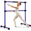 DREAMADE Sbarra Danza Classica Portatile e Regolabile in Ferro, Sbarra da Balletto per Casa o Studio, Portata Max 50kg (Viola con Schiuma)
