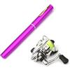 Generic Canna da pesca pieghevole tascabile con mulinello combo mini penna kit canna da pesca telescopica canna da pesca mulinello da spinning kit combinato