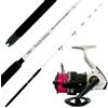 kolpo Kit Traina Costiera Canna 15/30 lbs Mulinello Potente con Filo