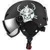 Amagogo Casco da Neve Visiera Sportiva con Ampio Angolo antiappannamento Occhiali da Neve Solidi e Caldi delicati sulla Pelle Protezione della Testa per Lo, Nero, l