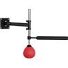 HOMCOM Speed Bag a Parete per Boxe e MMA ad Altezza Regolabile con Asta, Pera Veloce Boxe in Acciaio e PU, per Casa, Palestra, Allenamento, 79x72x20 cm, Nero
