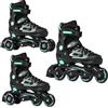 RAVEN 3in1 Inline Skates Pattini in linea Triskates Pattini a rotelle per bambini e adulti regolabili (Spirit White/Mint, 37-40 (23,5-26cm))