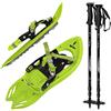 ALPIDEX Racchetta Neve Bambini Misura Scarpe 26-38 Peso Bambino 20-55 kg, Colore:Nano d'inverno senza bastoncini