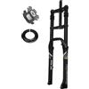 RUJIXU Forcella Ammortizzata Fat Bike 26x4.0 Forcella ad Aria Mountain Bike BMX Forcella Anteriore E-Bike Dritta 1-1/8 MTB Bicicletta Freno Disco Escursione 190mm 2790g(Black)