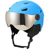 kowaku Casco da con Visiera Integrata per Donne, Casco da Leggero Comodo Casco da Snowboard Elmetto da Neve, Blu, L