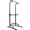 DlandHome Sedia romana Bodybuilding regolabile Dips Trazione Barra di trazione su piede Trazione Tower Stazione di trazione dip addominali, braccioli, Fitness Nero, Stile a