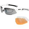 Daisan Occhiali da ciclismo con clip per la vista, occhiali da sole sportivi (bianco)