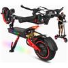 TYOKUM Monopattino Elettrico Adulto, 45-55KM 48V/18Ah, 10,5 pollici Fuoristrada Monopattino Elettrico Adulti Pieghevole, Doppio Ammortizzatore e Freni a Disco Anteriori e Posteriori, Carico 150kg