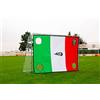 POWERSHOT Porta da Calcio 3 m x 2 m in Acciaio - Alta Resistenza! può Essere installato Tutto L'Anno sul Vostro Campo! Perfetto da Usare nel Vostro Giardino! (con Muro di tiro Bandiera Italiana)