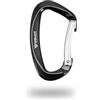 OPENLAND TACTICAL N.ER.G Openland Moschettone Tactical OPT-1302C in Alluminio 7075 - Gancio Ultraleggero 27g Forza 12kN - Chiusura Straight Gate per Outdoor e Zaino (Black)