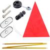 Generic Bandiera per kayak, base stabile, fai da te per kayak, asta di segnalazione per kayak, kit di visibilità per kayak, con base stabile, facile installazione, ultraleggera, per yacht, kayak,