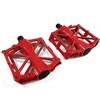 Rumplex Pedali per bicicletta in Lega di alluminio 9/16 con Antiscivolo Sigillato Durevole Pedale Bicicletta Bicicletta Rosso per MTB BMX Mountain Discesa Pieghevole Urbano