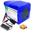 WSDAV Batteria agli ioni di Litio 24V Pacco Batteria al Litio 24V 2Ah 4Ah 6Ah 8Ah 10Ah 12Ah con Caricabatterie per Motore 50W 100W 150W 200W 250W 300W,24v10ah