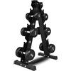 Homewell Manubrio a 6 livelli, professionale, supporto per manubri, portata 200 kg, per palestra a casa