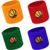 BASTOUR Assorbenti da polso Fascia da polso, Serra Polsini Braccialetti Sportivi, Fasce Elastiche in Spugna, 4 Pezzi per Bambini, Corsa, Esercizio, Calcio, Pallacanestro