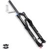 LYYCX AuroraXQ Viaggio 160mm Forcella Ammortizzata MTB for Mountain Bike 26/27,5/29 Pollici for XC AM, Regola Rebound QR 9mm Dritto/ Affusolato Forcella Anteriore Bici in Discesa(Straight Manual,27.5)